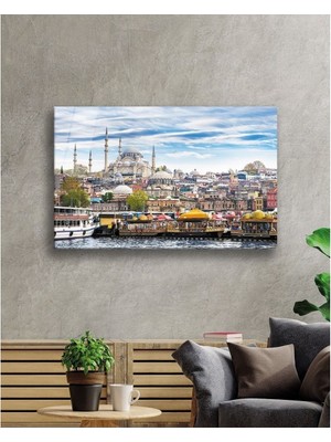 Shopping Haven Istanbul Camii Manzaralı 4mm Dayanıklı Cam Tablo Temperli Cam 110 x 70