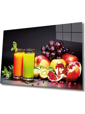 Shopping Haven Meyveler Cam Tablo 4mm Dayanıklı Temperli Cam