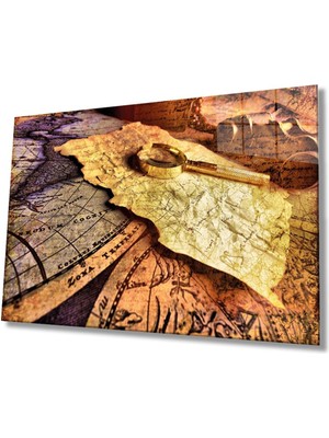 Shopping Haven Dünya Haritası 10 Cam Tablo