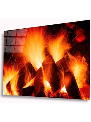 Shopping Haven Alev Cam Tablo 4mm Dayanıklı Temperli Cam