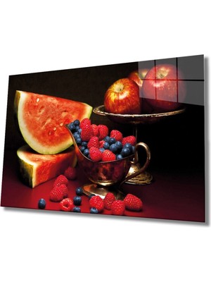 Shopping Haven Meyveler Cam Tablo 4mm Dayanıklı Temperli Cam
