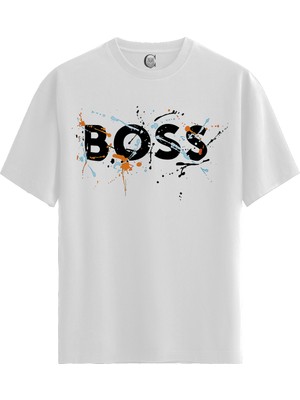 Color Luxe Ink Boss - %100 Pamuklu Kadın Beyaz Tişört - Premium Quality