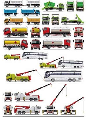 Iş Makineleri Sticker Set