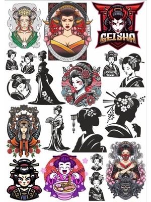 Geisha Sticker Set