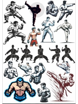 Dövüşçü Boksör Sticker Set