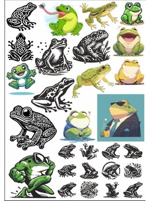 Kurbağa Sticker Set