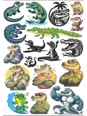 Timsah Sticker Set