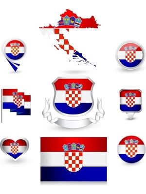 Hırvatistan Sticker Set