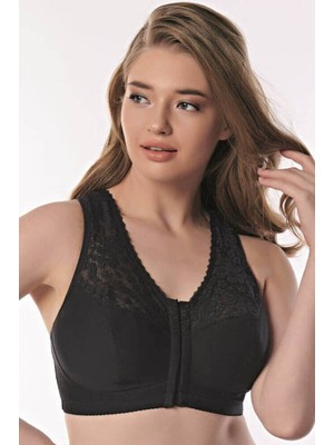 Balensiz Desteksiz Dolgusuz Geniş Askılı Toparlayıcı Önden Açılan Sırt Destekli Küçültücü Sütyen 3775