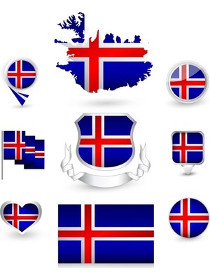 Izlanda Sticker Set