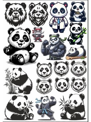 Panda Sticker Set 5