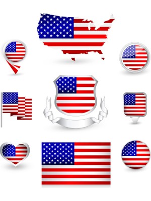 Amerika Birleşik Devletleri Sticker Set