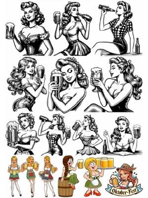 Bira Içen Kız Sticker