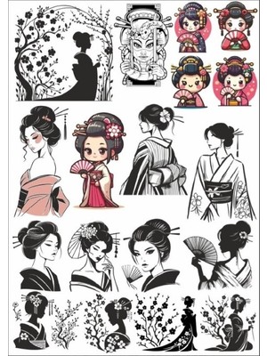 Geisha Sticker Set