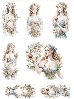 Çiçekli Kız Sticker Set