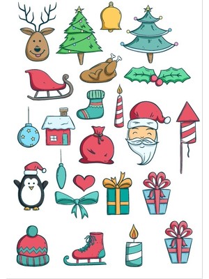 Noel Temalı Sticker Set
