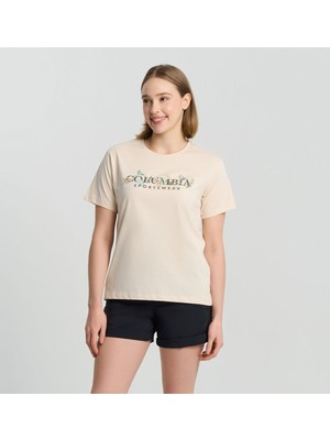 Columbia Kadın Ekru Kısa Kollu T-Shirt T-Shirt 9210081125