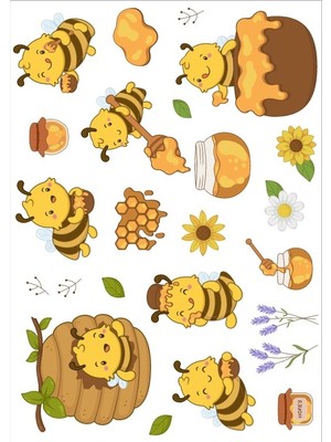 Arı Bal Sticker Set