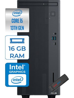 Asus Expertcenter P500MV Intel Core I5-13420H 16GB Ddr5 512GB SSD WIN11HOME Minitower Masaüstü Bilgisayar WA5136216512B0DH02+Zettausbbellek