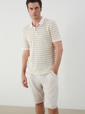 Southblue  Polo Yaka Çizgili Erkek Tişört  (S5)