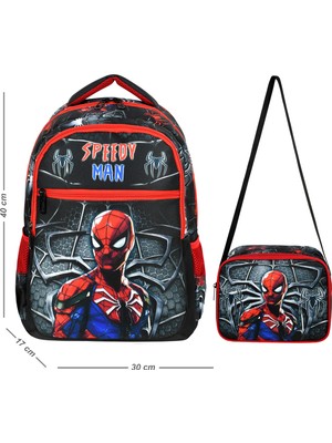 Waddell Speedy Man Desenli Ilkokul Çantası Beslenme Çantalı 25207