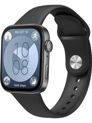 bbtech Huawei Watch Fit 3 / Fit 4 / Fit 4 Pro Uyumlu Standart Silikon Kordon Ayarlanabilir Esnek Kayış