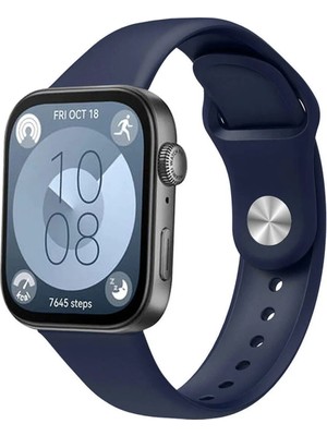 bbtech Huawei Watch Fit 3 / Fit 4 / Fit 4 Pro Uyumlu Standart Silikon Kordon Ayarlanabilir Esnek Kayış