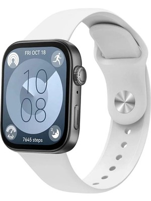 bbtech Huawei Watch Fit 3 / Fit 4 / Fit 4 Pro Uyumlu Standart Silikon Kordon Ayarlanabilir Esnek Kayış