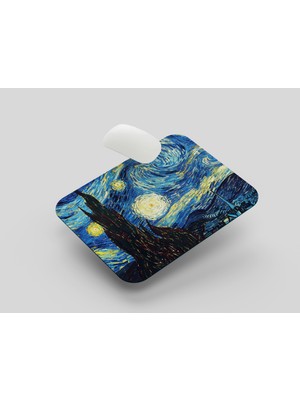 Vincent Van Gogh Yıldızlı Gece 22X18 Mousepad - Ressam Tabloları