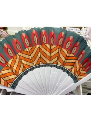 baytoptan Plastik Desenli Yelpaze