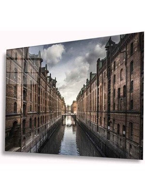 Shopping Haven Hamburg Şehir Cam Tablo 4mm Dayanıklı Temperli Cam