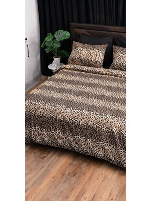 Set - Çift Kişilik Leopar Nevresim Seti (ÇARŞAFSIZ)