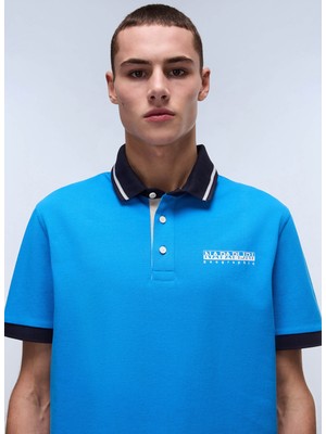 Napapijri NP0A4ID4B2W1-E-ZERI Ss Mavi Relaxed Erkek T-Shirt