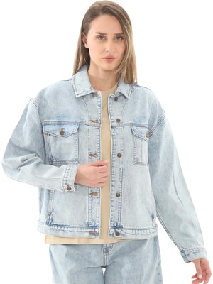 Timberland TB0A67JQEPJ1  Archive Denim Jacket Kadın Ceket A&amp;ccedil;ık Mavi
