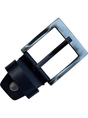 4.5 Cm. Yedek Kemer Tokası Vidalı Hakiki Deri Siyah