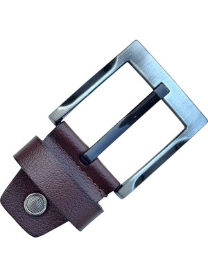 4.5 Cm. Yedek Kemer Tokası Vidalı Hakiki Deri Kahverengi