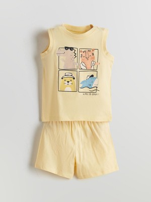 Lcw Baby  Baskılı Erkek Bebek Atlet ve Şort 2'li  (S5)