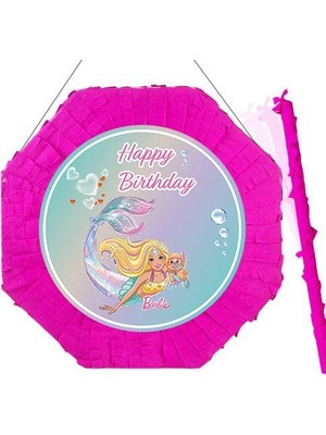 Dodomar Pinyata BARBİE deniz kızı 42 cm sopalı