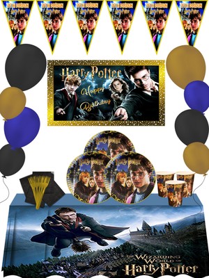 snowparty Harry Potter Hogwarts Afişli 32 Kişilik Doğum Günü Parti Malzemeleri Seti