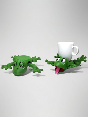 Kurbağa Bardak Tutucağı Hareketli Bardak Altlığı