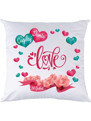 Biresimden 14 Şubat Sevgililer Günü Hediyesi İsimli Love Yastık