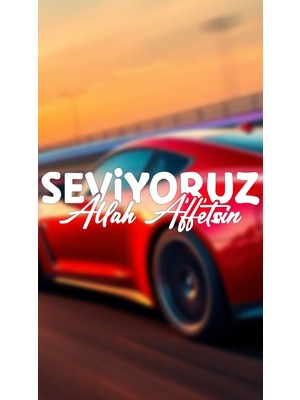 Seviyoruz Allah Affetsin 22X6,5 Jdm Yazı Araba-Motosiklet Cam Etiket Sticker Beyaz Renk