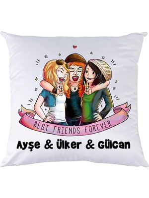 Biresimden En Yakın Arkadaşa Hediye İsimli Yastık