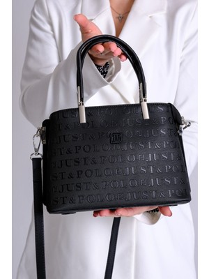 Just Polo Kadın Ayarlanabilir Askılı El ve Omuz Çantası ve Cüzdan Kombini OZT4019-OZT1001