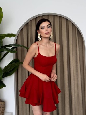 Gökyüzü Moda Common Ip Askılı Elbise