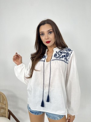 Gökyüzü Moda 6873 Gömlek-Ekru