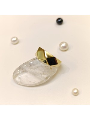 Taşsız Baklava Karo Yüzük 8 Ayar Altın Hd Videolu