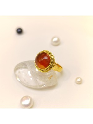 Akik Taşlı Yüzük 14 Ayar Altın Hd Videolu