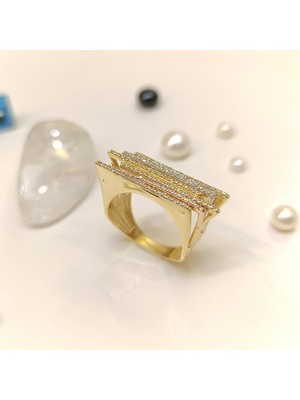 Taşlı Yüzük 14 Ayar Altın Hd Videolu