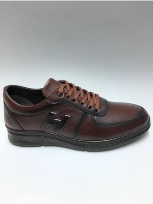 Adnan Bozkaya  Deri Bağcıklı Lacivert Yazlık Erkek Ayakkabı C-9352918adn